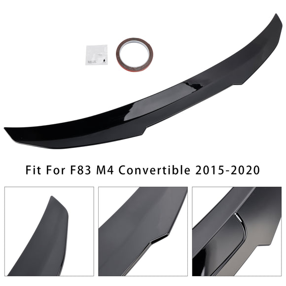 Gloss Black Rear Boot Spoiler For BMW 4 Series F33 Convertible 2013+ PMS Style
