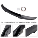 Alerón trasero para maletero, color negro brillante, para BMW Serie 4, G22, G82, Coupe 2020+, estilo PMS-7