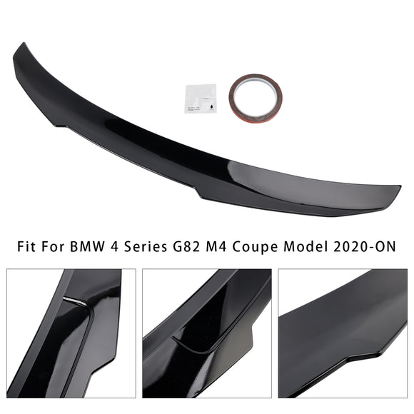Alerón trasero para maletero, color negro brillante, para BMW Serie 4, G22, G82, Coupe 2020+, estilo PMS