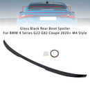 Alerón trasero para maletero, color negro brillante, para BMW Serie 4, G22, G82, Coupe 2020+, estilo M4-2