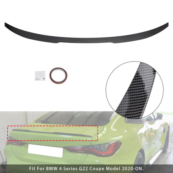 Carbon Fiber Look Rear Spoiler For BMW 4 Series G22 G82 Coupe 2020+ M4 Style