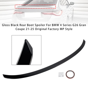 Gloss Black Rear Boot Spoiler For BMW 4 Series G26 Gran Coupe 21-25 MP Style - 0