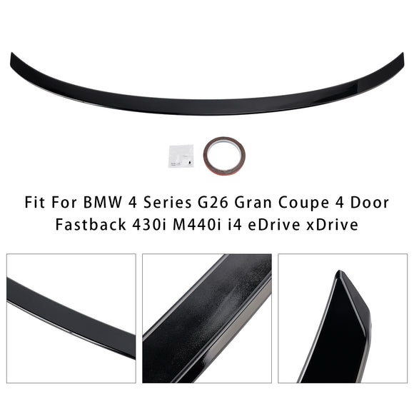 Gloss Black Rear Boot Spoiler For BMW 4 Series G26 Gran Coupe 21-25 MP Style