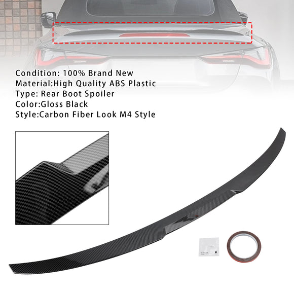 Alerón trasero con apariencia de fibra de carbono para BMW Serie 4 G23 Convertible 21-24 estilo M4