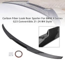 Alerón trasero con apariencia de fibra de carbono para BMW Serie 4 G23 Convertible 21-24 estilo M4-2