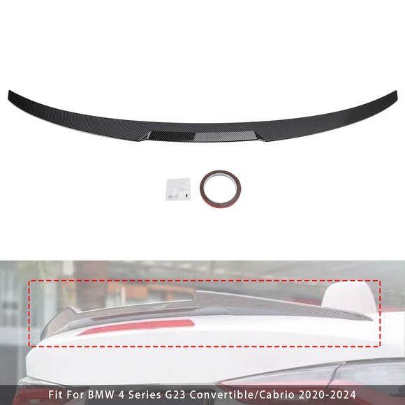 Alerón trasero con apariencia de fibra de carbono para BMW Serie 4 G23 Convertible 21-24 estilo M4