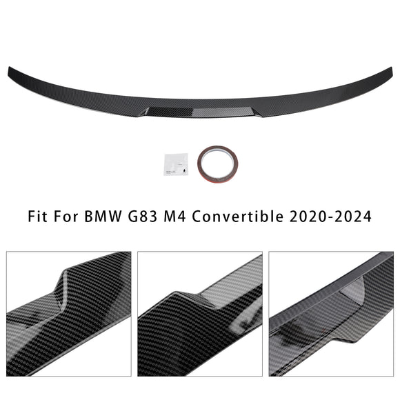 Alerón trasero con apariencia de fibra de carbono para BMW Serie 4 G23 Convertible 21-24 estilo M4