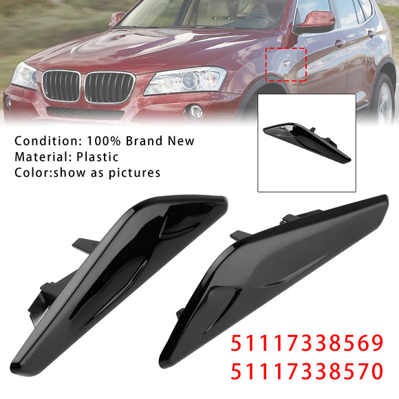 Guardabarros delantero izquierdo + derecho, embellecedor negro 51117338569+51117338570 para BMW X3 F25 X4 F26
