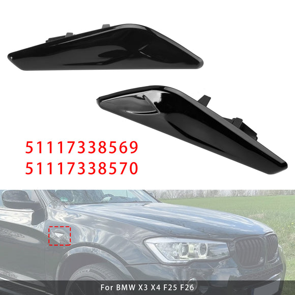 Guardabarros delantero izquierdo + derecho, embellecedor negro 51117338569+51117338570 para BMW X3 F25 X4 F26