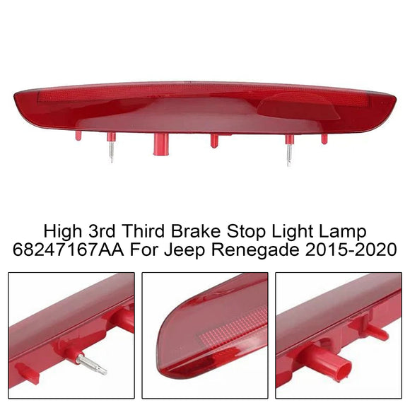 Korkea 3. kolmas jarrun jarruvalolamppu 68247167AA Jeep Renegade 2015-2020