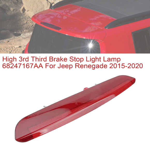 Korkea 3. kolmas jarrun jarruvalolamppu 68247167AA Jeep Renegade 2015-2020