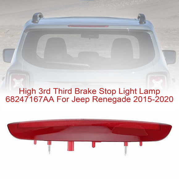 Korkea 3. kolmas jarrun jarruvalolamppu 68247167AA Jeep Renegade 2015-2020