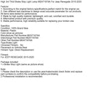 Korkea 3. kolmas jarrun jarruvalolamppu 68247167AA Jeep Renegade 2015-2020-11