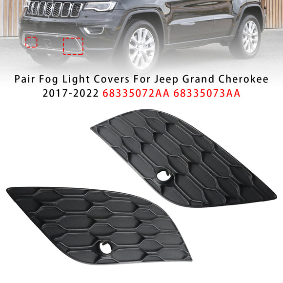 Paar Nebelscheinwerferabdeckungen für Jeep Grand Cherokee 2017–2022 68335072AA 68335073AA
