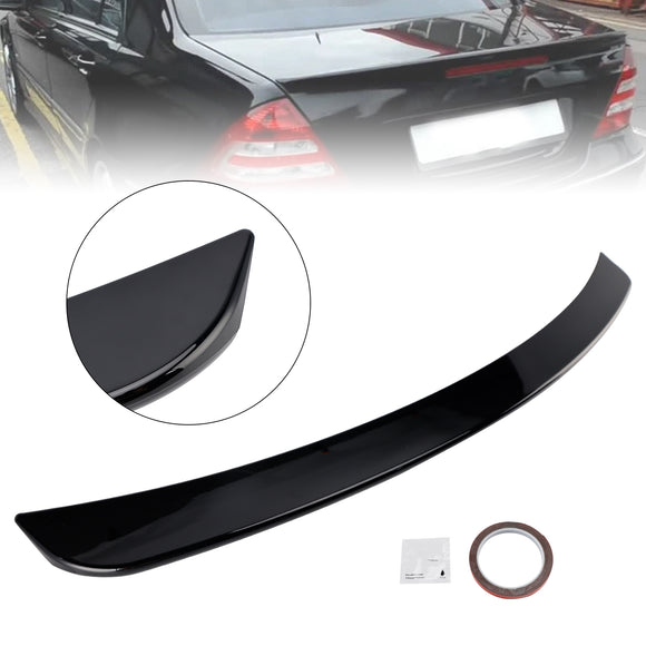 Glanzend zwarte achterspoiler voor Mercedes-Benz C-klasse W203 01-07 Sedan