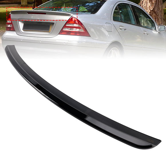 Glanzend zwarte achterspoiler voor Mercedes-Benz C-klasse W203 01-07 Sedan