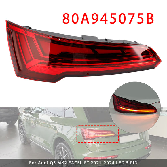 Linksachter Achterlicht Lamp LED Voor Audi Q5 MK2 FACELIFT 2021-2024 LED 5 PIN