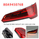 Right Rear Tail Light Lamp LED 80A945076B For Audi Q5 MK2 FACELIFT 2021-2024 LED 5 PIN-6