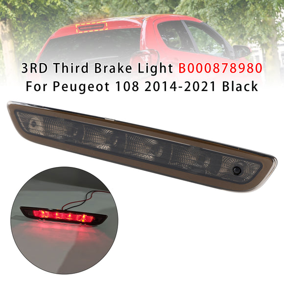 3:e tredje bromsljuset B000878980 för Peugeot 108 2014-2021 svart