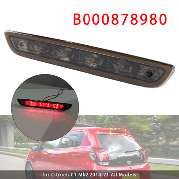 3RD Third Brake Light B000878980 For Peugeot 108 2014-2021 Black Housing