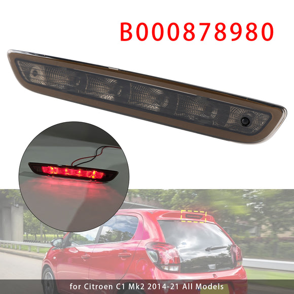 3:e tredje bromsljuset B000878980 för Peugeot 108 2014-2021 svart
