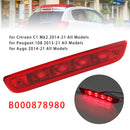 3ra tercera luz de freno B000878980 para Peugeot 108 2014-2021 roja-6