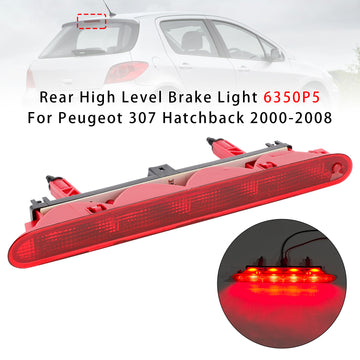 Achterremlicht op hoog niveau 6350P5 voor Peugeot 307 Hatchback 2000-2008 - 0