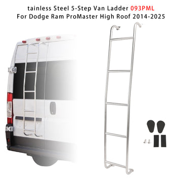 Stainless Steel 5-Step Van Ladder 093PML For Dodge Ram ProMaster High Roof 2014-2025