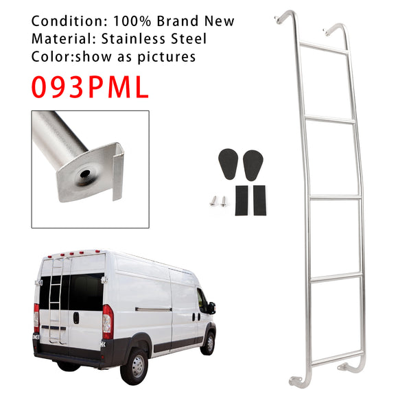 Ruostumattomasta teräksestä valmistetut 5-portaiset pakettiautotikkaat 093PML Dodge Ram ProMaster High Roof 2014-2025