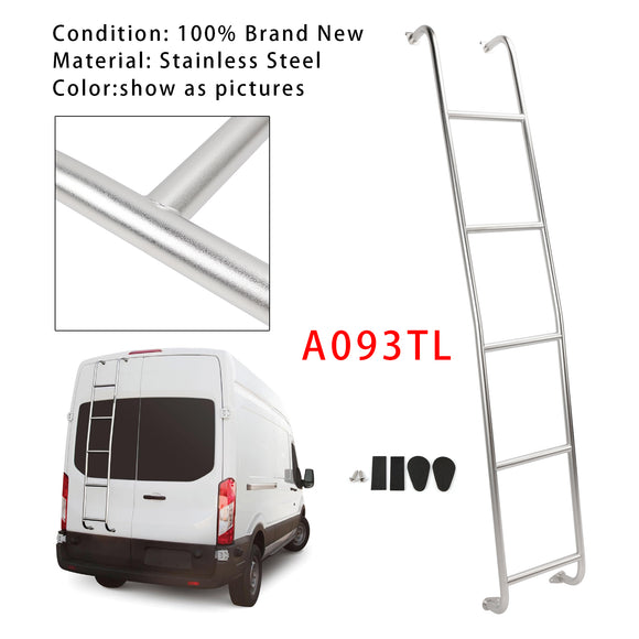 Stainless Steel 5-Step Van Ladder A093TL For Ford Transit High Roof Vans 2014-2025