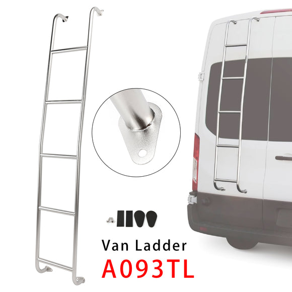 Stainless Steel 5-Step Van Ladder A093TL For Ford Transit High Roof Vans 2014-2025