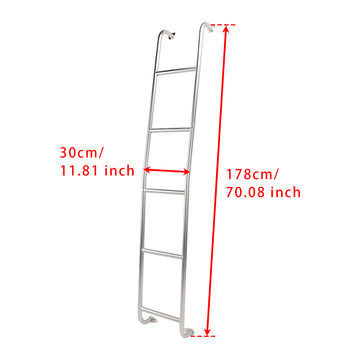 Stainless Steel 5-Step Van Ladder A093TL For Ford Transit High Roof Vans 2014-2025 - 0