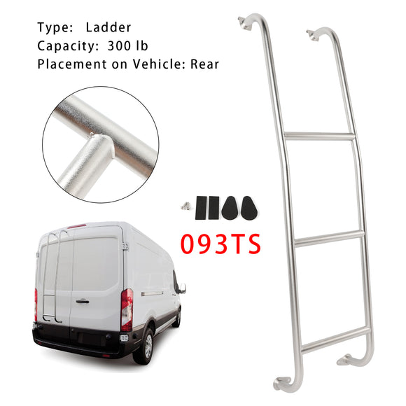 093TS Stainless Steel 3-Step Van Ladder For Ford Transit Low Roof Vans 2014-2025