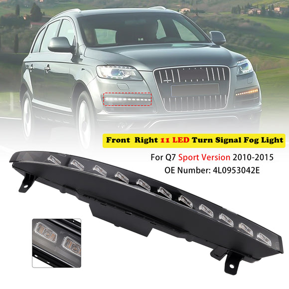 Luz antiniebla delantera derecha de 11 LED 4L0953042E para Audi Sport versión Q7 10-15