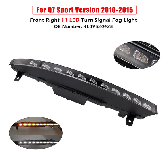 Luz antiniebla delantera derecha de 11 LED 4L0953042E para Audi Sport versión Q7 10-15