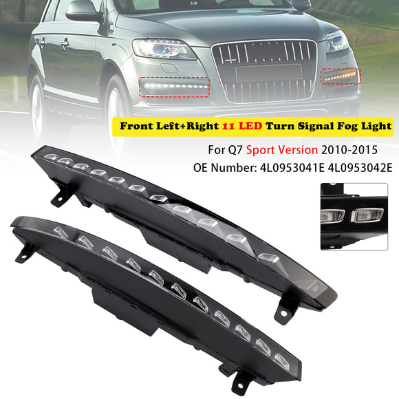 Paar Frontstoßstange 11 LED-Blinker-Nebelscheinwerfer für Audi Sport Version Q7 10-15