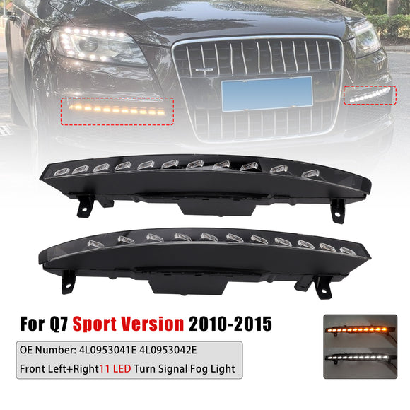 Paar Frontstoßstange 11 LED-Blinker-Nebelscheinwerfer für Audi Sport Version Q7 10-15