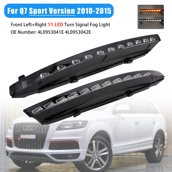 Paar Frontstoßstange 11 LED-Blinker-Nebelscheinwerfer für Audi Sport Version Q7 10-15