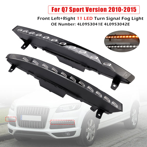 Paar Frontstoßstange 11 LED-Blinker-Nebelscheinwerfer für Audi Sport Version Q7 10-15