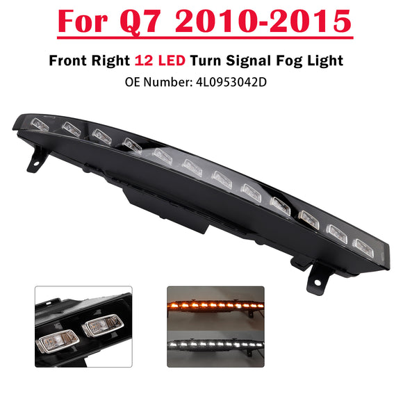Luz antiniebla delantera derecha de 12 LED 4L0953042D para Audi Sport versión Q7 10-15