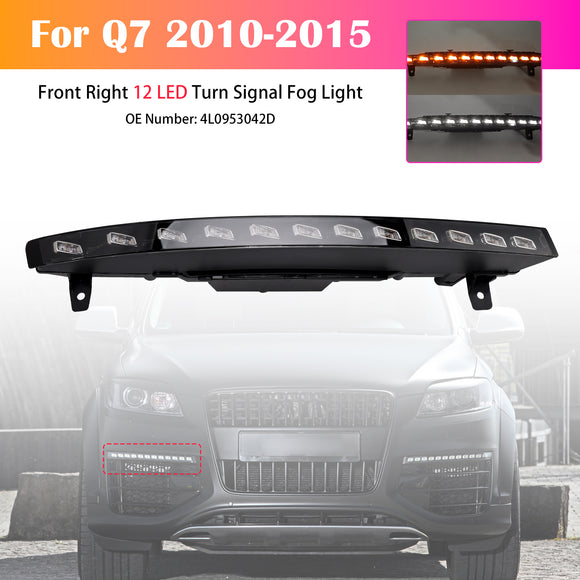 Luz antiniebla delantera derecha de 12 LED 4L0953042D para Audi Sport versión Q7 10-15