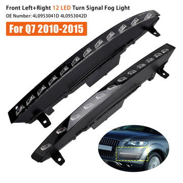Front Bumper 12 LED Turn Signal Fog Light 4L0953041D for Audi Sport Version Q7 2010-2015 - 0
