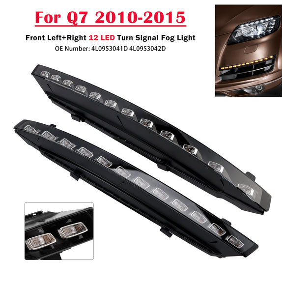 Voorbumper 12 LED richtingaanwijzer mistlamp voor Audi Sport versie Q7 10-15