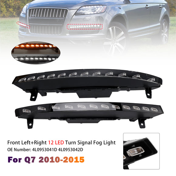 Voorbumper 12 LED richtingaanwijzer mistlamp voor Audi Sport versie Q7 10-15