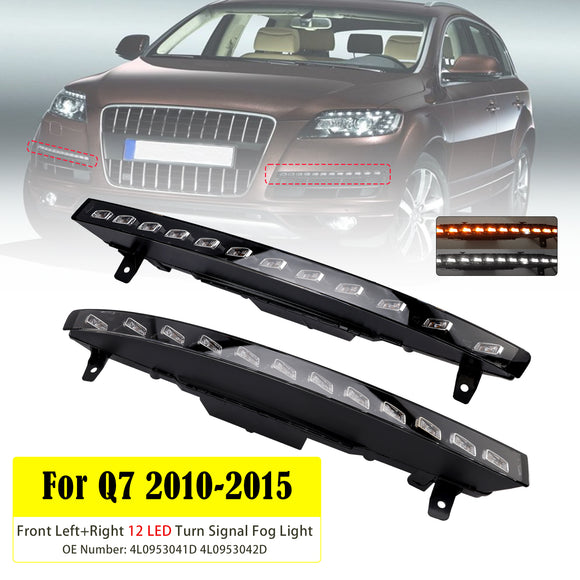 Voorbumper 12 LED richtingaanwijzer mistlamp voor Audi Sport versie Q7 10-15