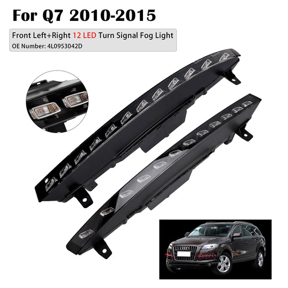 Voorbumper 12 LED richtingaanwijzer mistlamp voor Audi Sport versie Q7 10-15