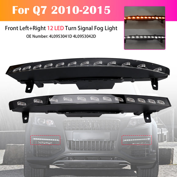 Voorbumper 12 LED richtingaanwijzer mistlamp voor Audi Sport versie Q7 10-15