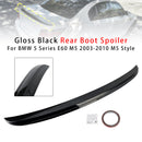 Gloss Black Rear Boot Spoiler For BMW 5 Series E60 M5 2003-2010 M5 Style-2