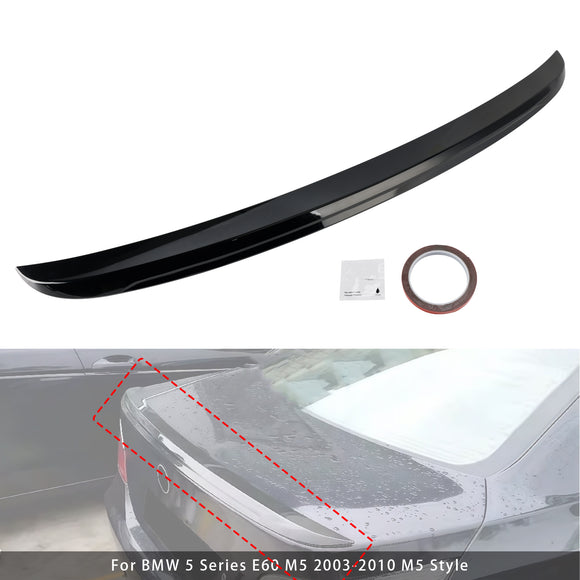 Gloss Black Rear Boot Spoiler For BMW 5 Series E60 M5 2003-2010 M5 Style