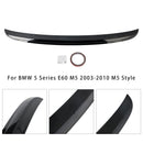 Gloss Black Rear Boot Spoiler For BMW 5 Series E60 M5 2003-2010 M5 Style-7